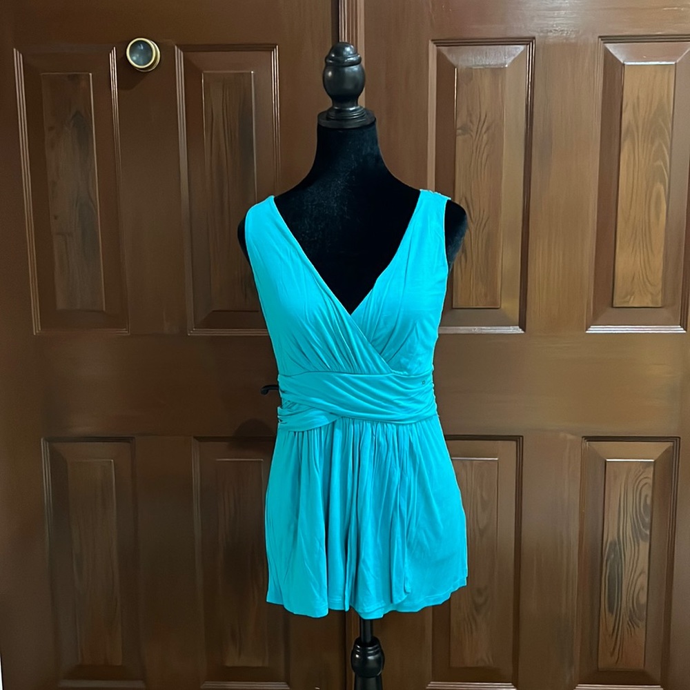 NWT New York and Company women’s turquoise, extra small tunic tank top